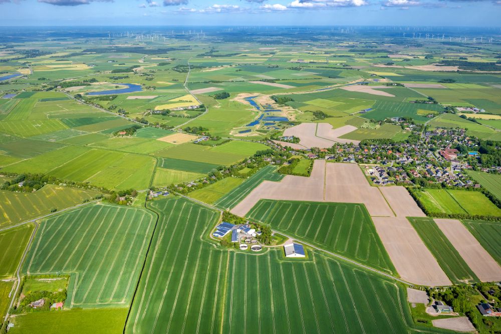 Aerial image Neukirchen - Village view in Neukirchen at the baltic sea coast in the state Schleswig-Holstein, Germany