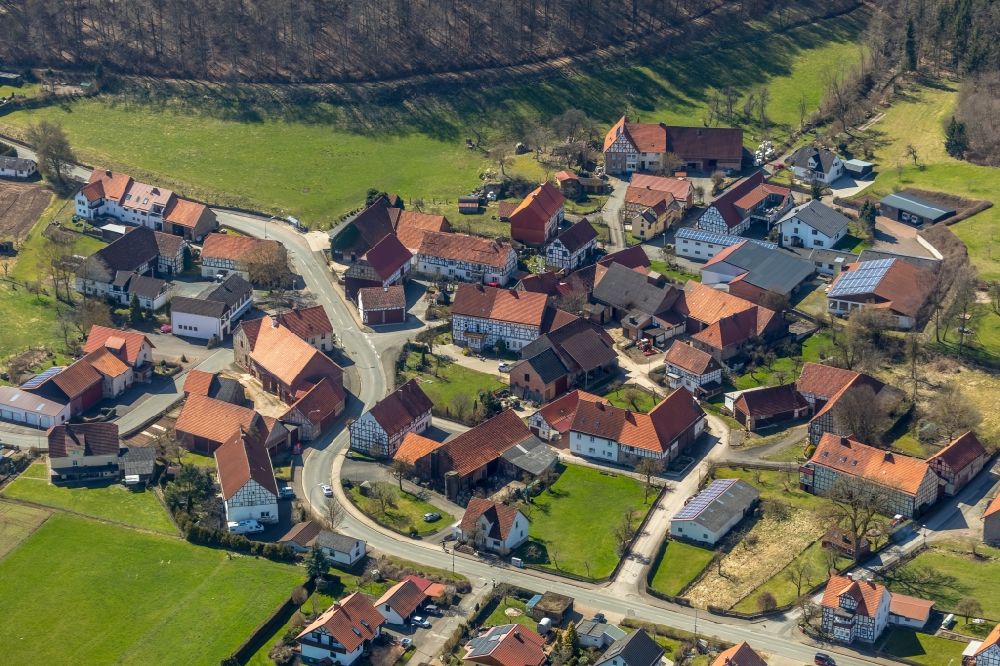Aerial image Ober-Ense - Village view in Ober-Ense in the state Hesse, Germany