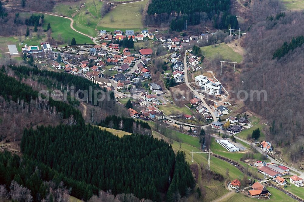 Aerial image Oberprechtal - Village view in Oberprechtal in the state Baden-Wuerttemberg, Germany