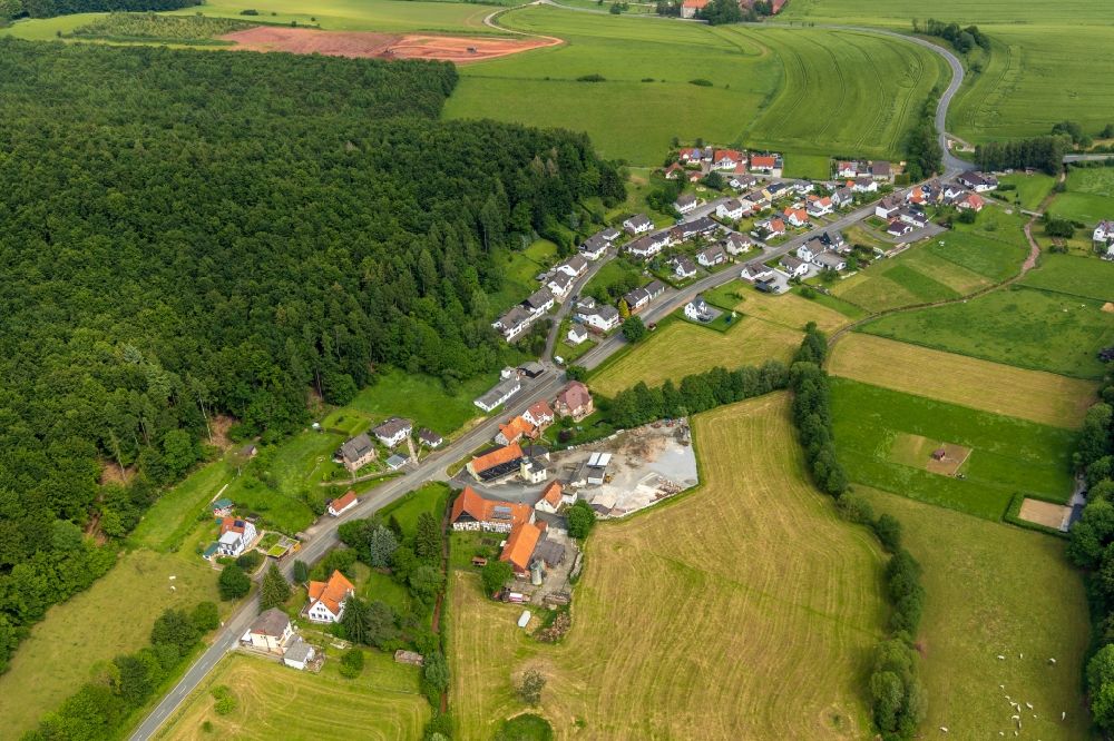 Aerial photograph Orpethal - Village view in Orpethal in the state Hesse, Germany