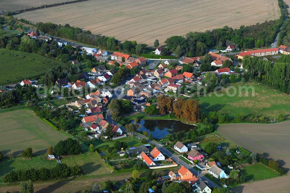 Ovelgünne from above - Village view in Ovelguenne in the state Saxony-Anhalt, Germany