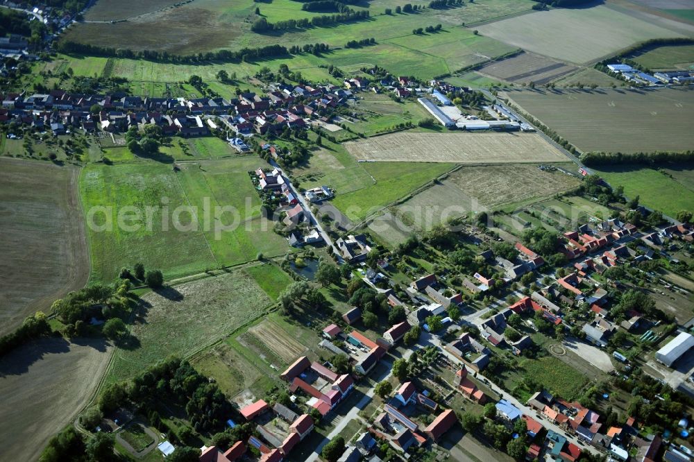 Aerial image Pechüle - Village view in Pechuele in the state Brandenburg, Germany