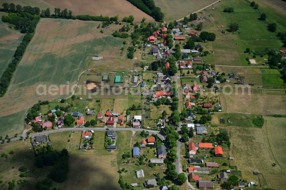 Aerial photograph Peetsch - Village view in Peetsch in the state Mecklenburg - Western Pomerania, Germany