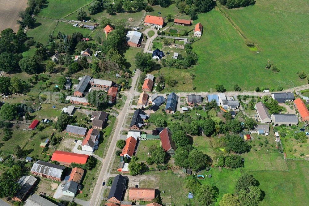 Aerial photograph Pinnow - Village view in Pinnow in the state Brandenburg, Germany