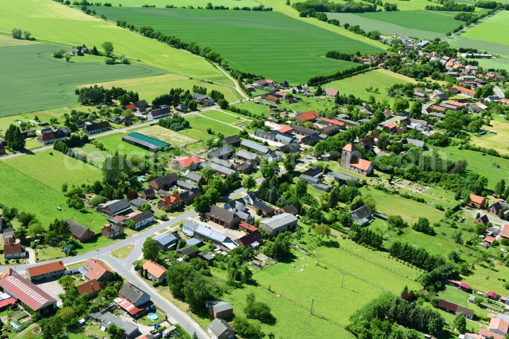 Aerial photograph Dambeck - Village - view on the edge of agricultural fields and farmland in Dambeck in the state Mecklenburg - Western Pomerania, Germany