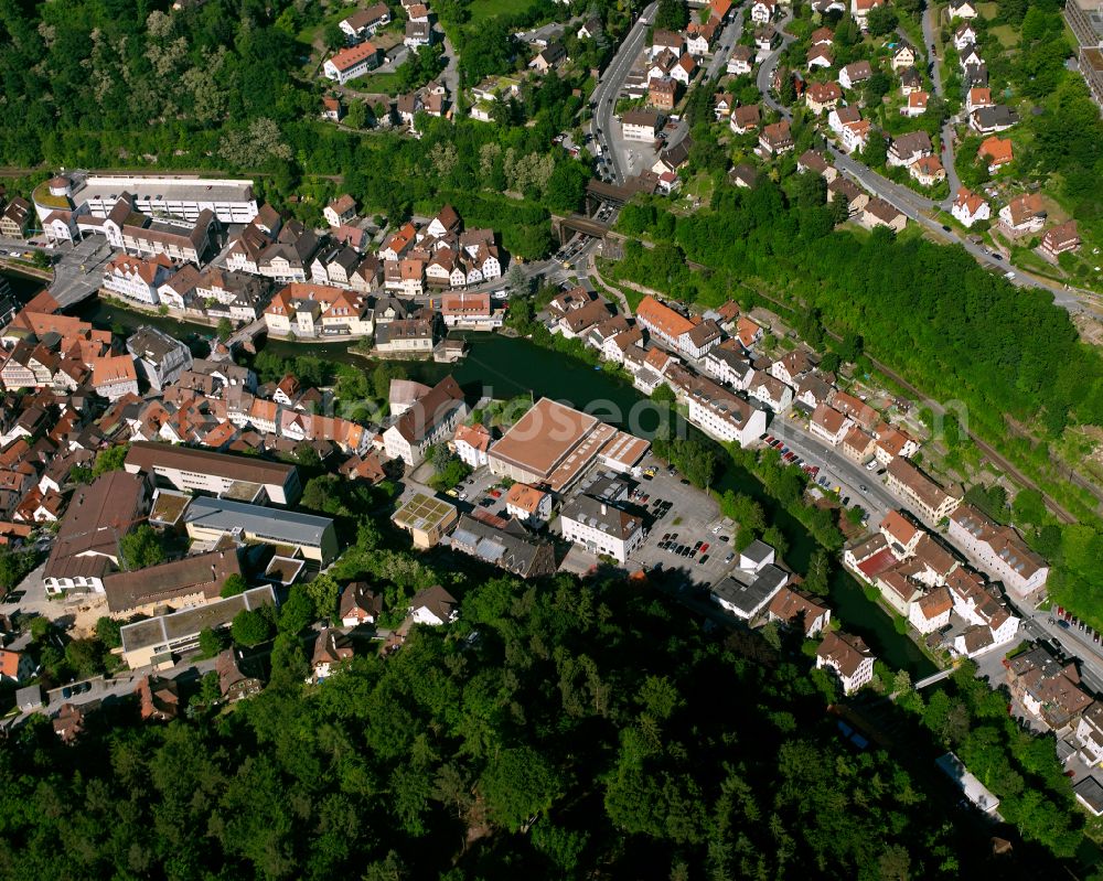 Aerial photograph Alzenberg - Village - view on the edge of forested areas in Alzenberg in the state Baden-Wuerttemberg, Germany