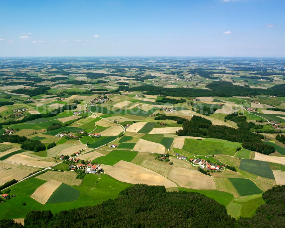 Aerial image Antersberg - Village - view on the edge of forested areas in Antersberg in the state Bavaria, Germany