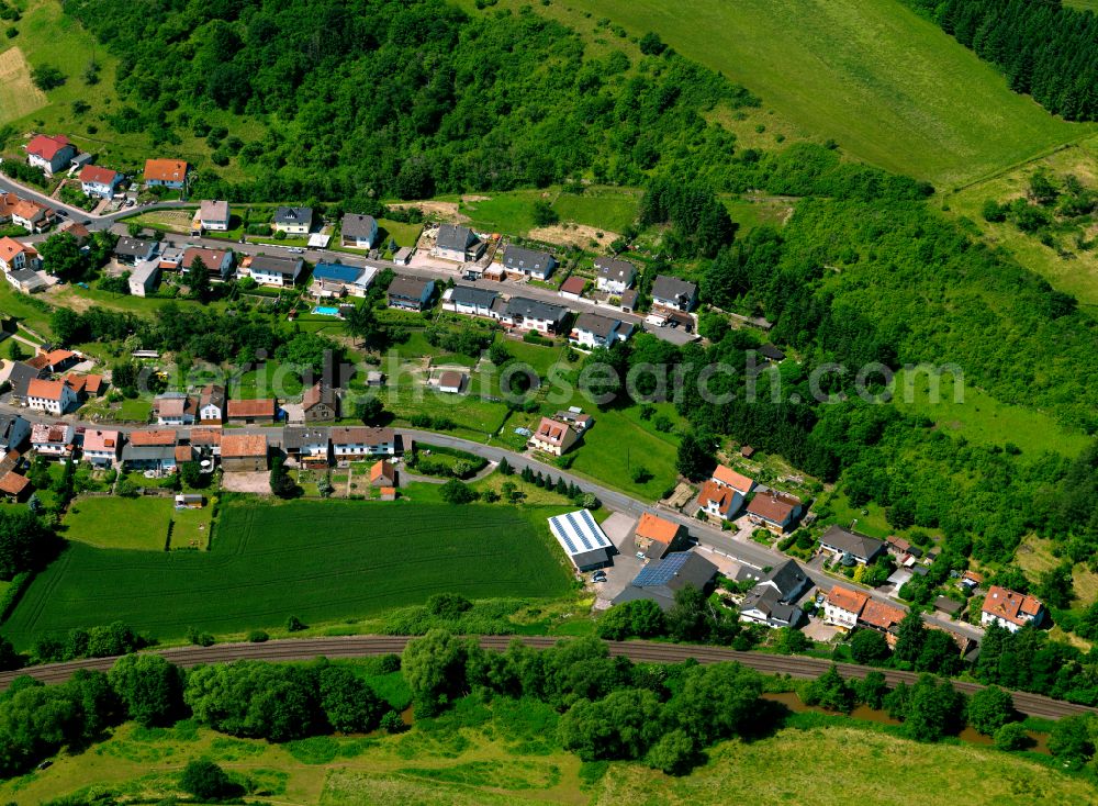 Aerial photograph Bayerfeld - Village - view on the edge of forested areas in Bayerfeld in the state Rhineland-Palatinate, Germany