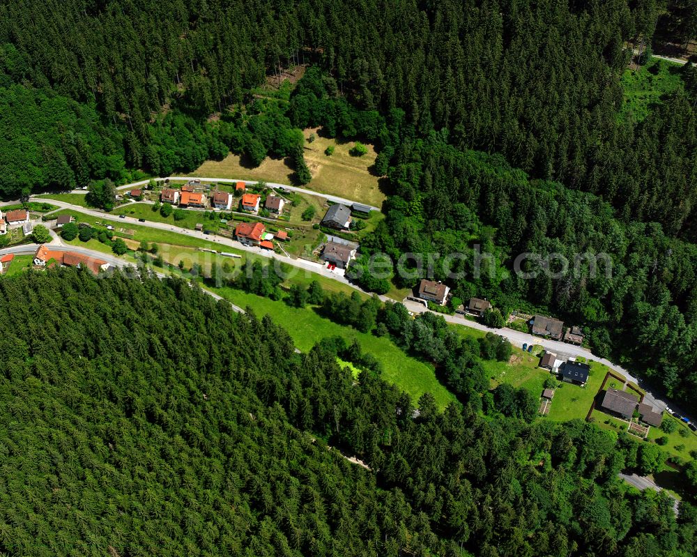 Aerial image Berneck - Village - view on the edge of forested areas in Berneck in the state Baden-Wuerttemberg, Germany