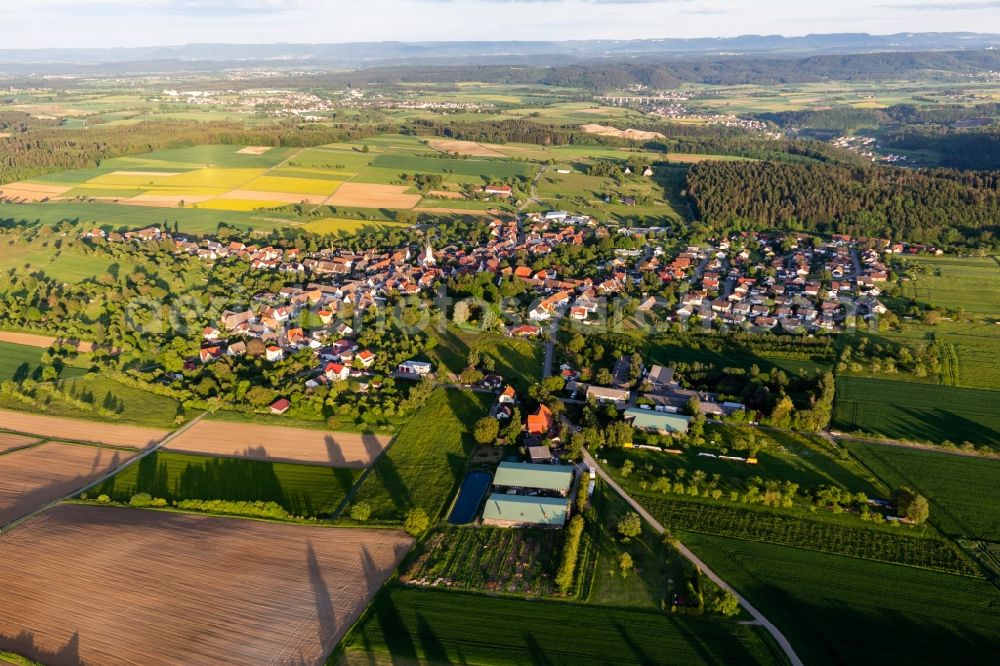 Aerial photograph Betra - Village - view on the edge of forested areas in Betra in the state Baden-Wurttemberg, Germany