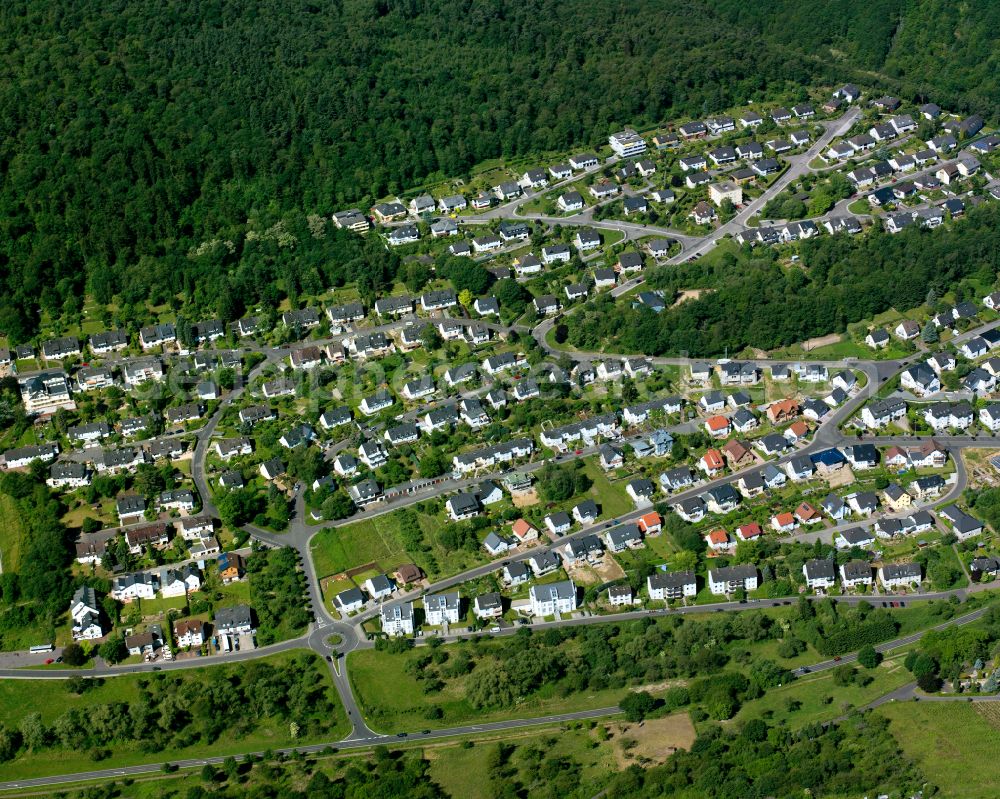 Aerial image Buchenau - Village - view on the edge of forested areas in Buchenau in the state Rhineland-Palatinate, Germany