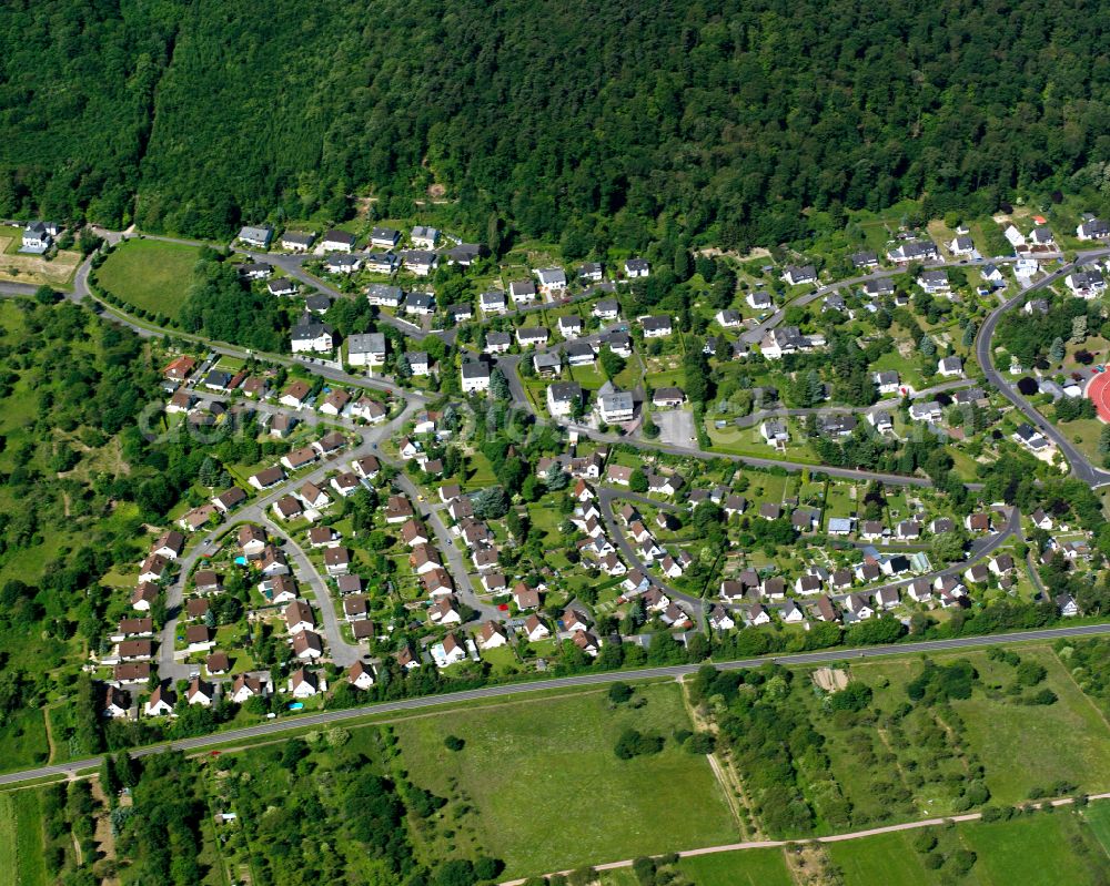 Aerial photograph Buchenau - Village - view on the edge of forested areas in Buchenau in the state Rhineland-Palatinate, Germany