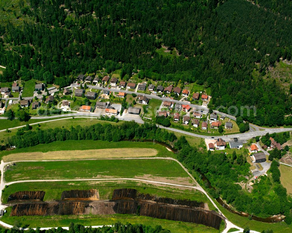 Aerial photograph Christophshof - Village - view on the edge of forested areas in Christophshof in the state Baden-Wuerttemberg, Germany