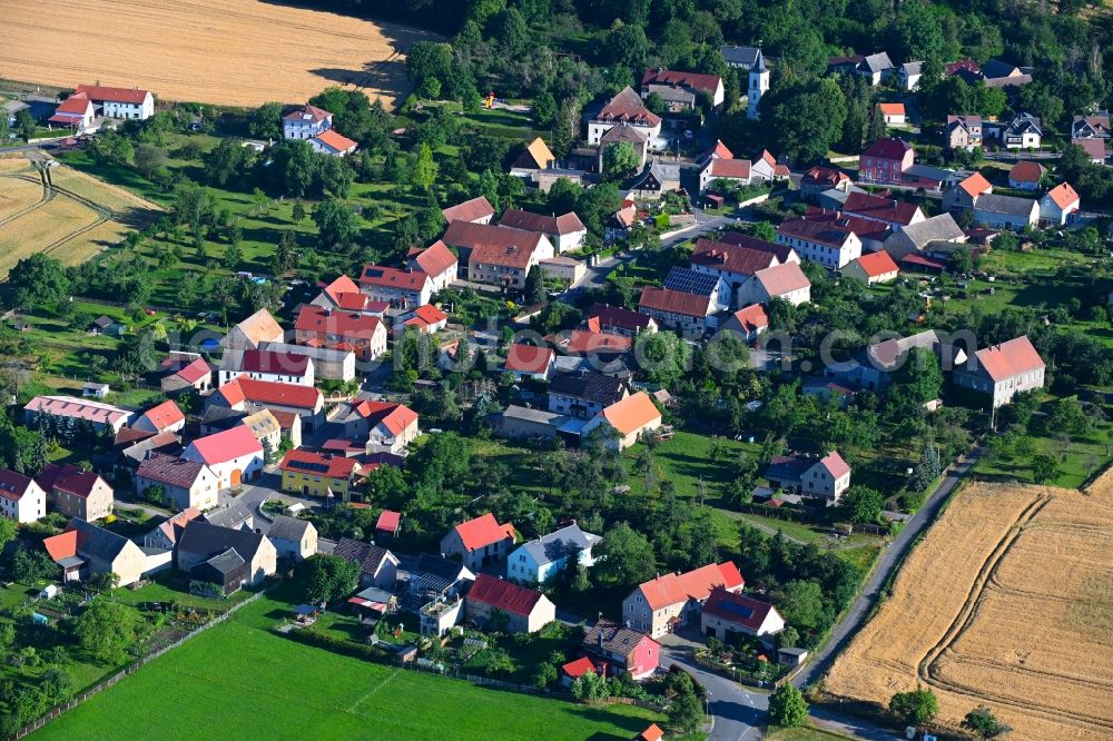 Aerial photograph Collm - Village - view on the edge of forested areas in Collm in the state Saxony, Germany
