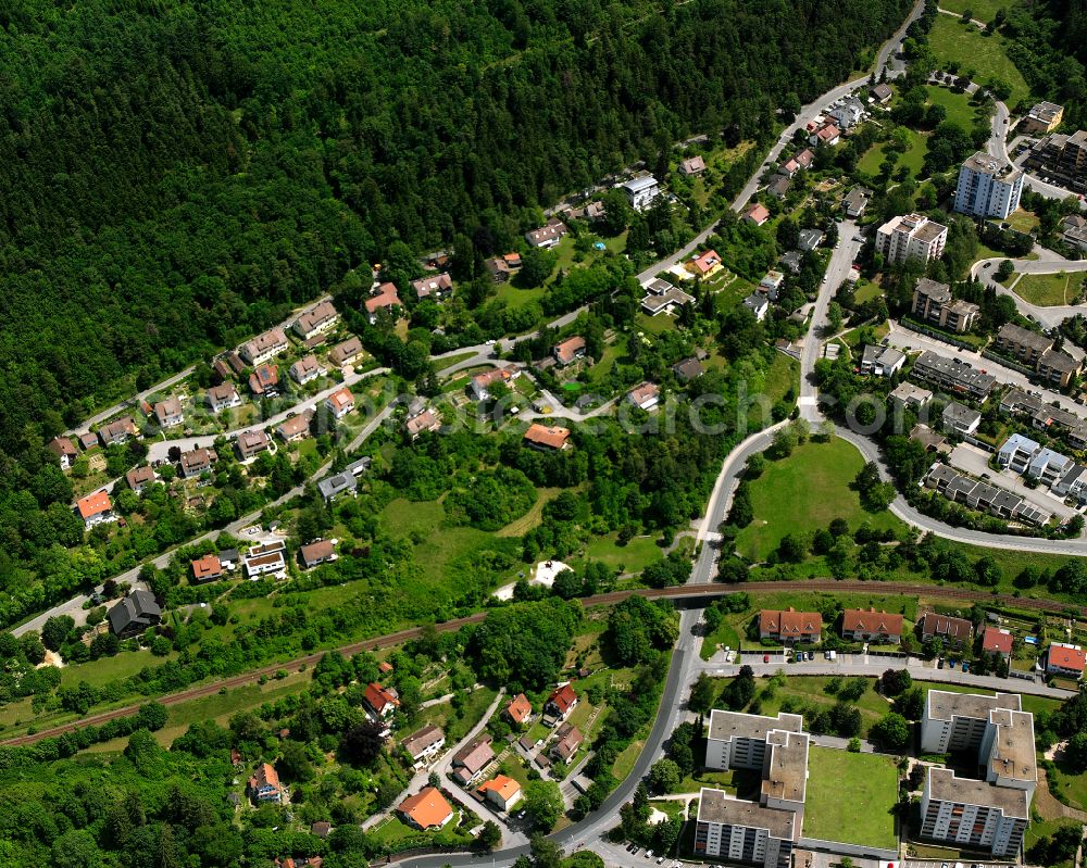 Aerial photograph Emmingen - Village - view on the edge of forested areas in Emmingen in the state Baden-Wuerttemberg, Germany