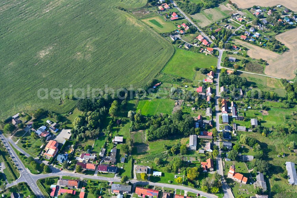 Aerial image Felchow - Village - view on the edge of forested areas in Felchow in the state Brandenburg, Germany