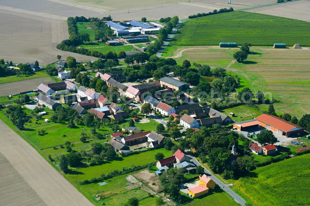 Aerial photograph Garrey - Village - view on the edge of forested areas in Garrey in the state Brandenburg, Germany