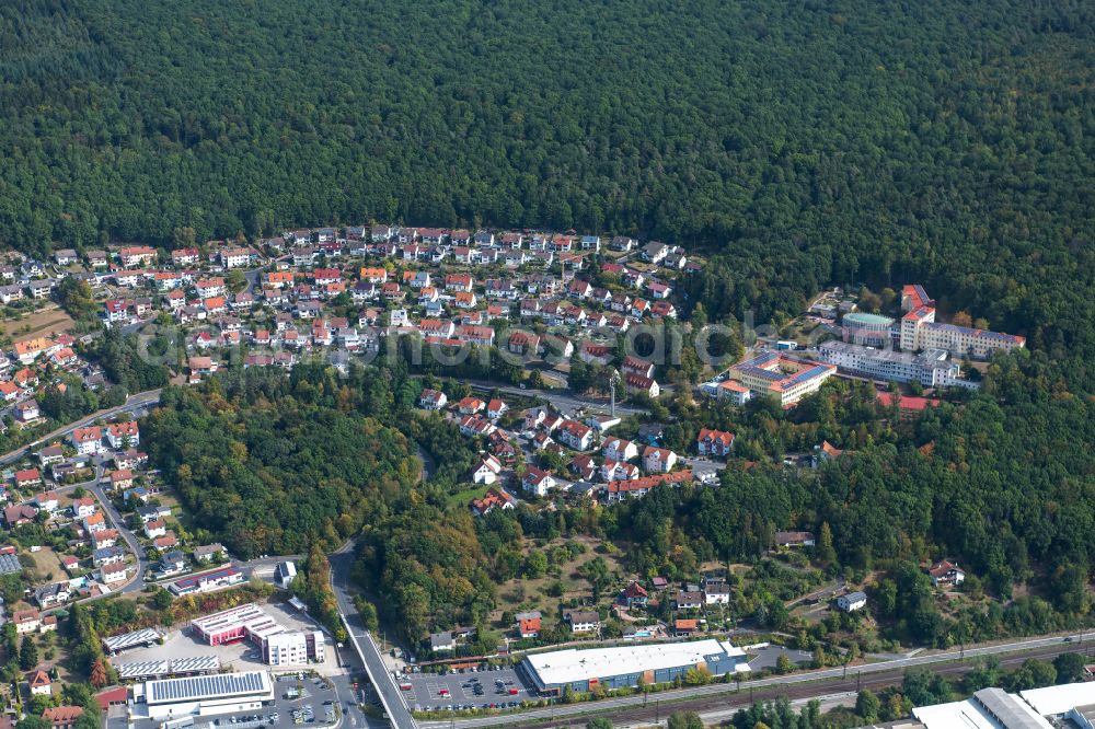 Aerial photograph Gemünden am Main - Village - view on the edge of forested areas in Gemünden am Main in the state Bavaria, Germany