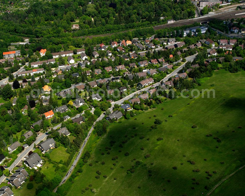 Aerial image Georgenberg - Village - view on the edge of forested areas in Georgenberg in the state Lower Saxony, Germany