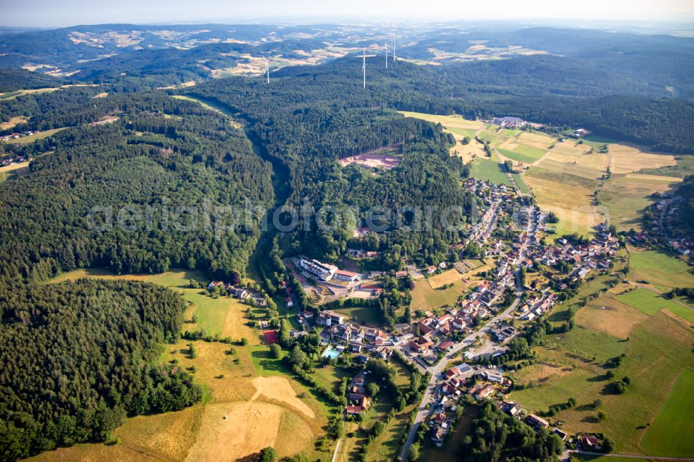 Aerial photograph Grasellenbach - Village - view on the edge of forested areas in Grasellenbach in the state Hesse, Germany