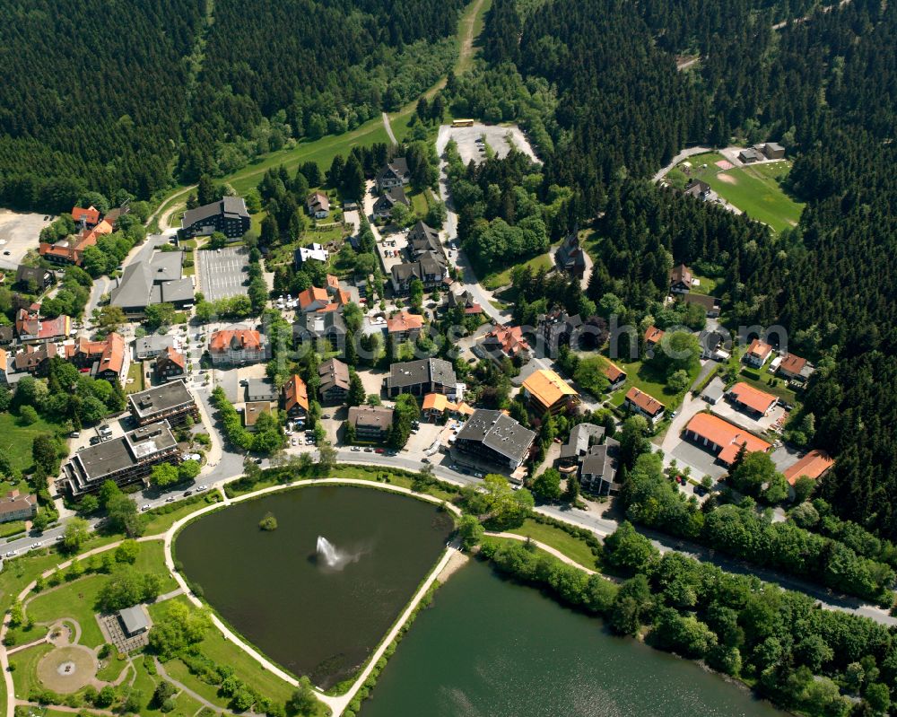 Aerial photograph Hahnenklee-Bockswiese - Village - view on the edge of forested areas in Hahnenklee-Bockswiese in the state Lower Saxony, Germany