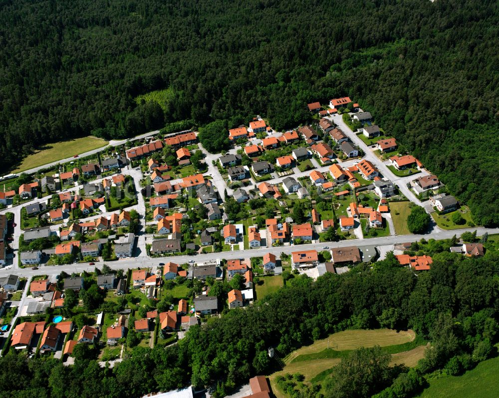 Aerial photograph Hartfeld - Village - view on the edge of forested areas in Hartfeld in the state Bavaria, Germany