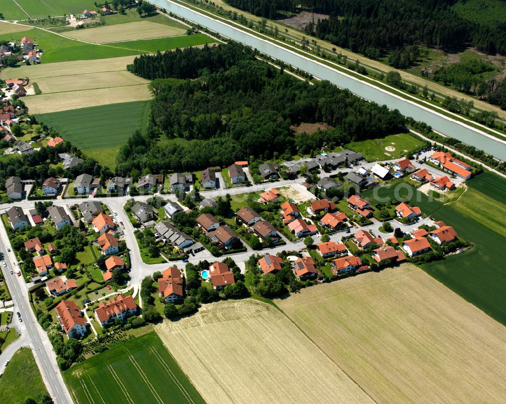 Aerial photograph Höchfelden - Village - view on the edge of forested areas in Höchfelden in the state Bavaria, Germany