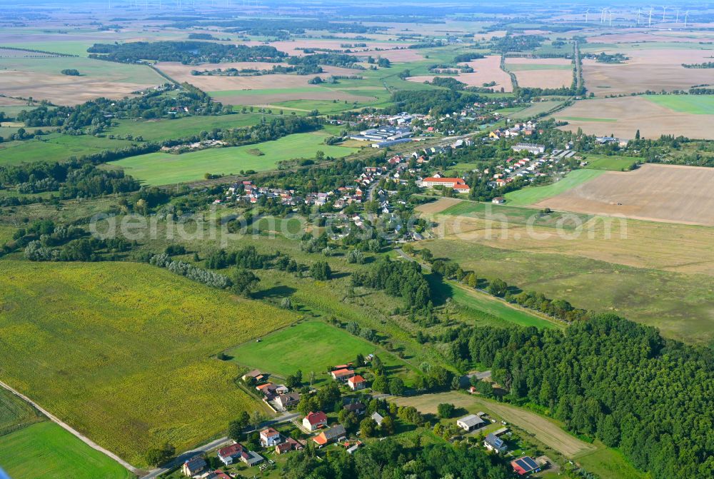 Aerial image Hohenreinkendorf - Village - view on the edge of forested areas in Hohenreinkendorf in the state Brandenburg, Germany