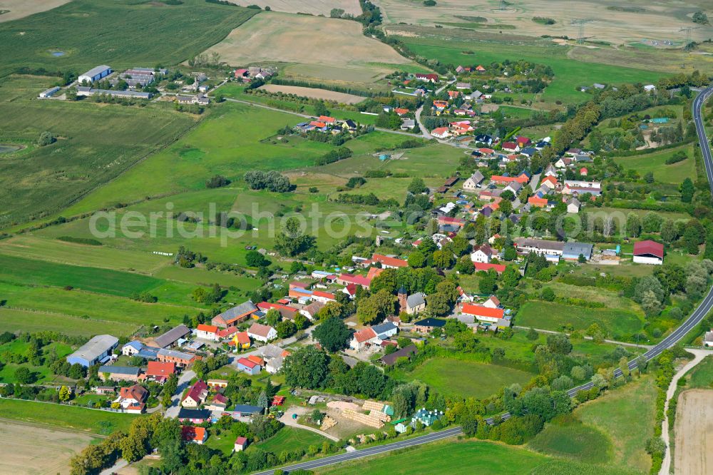 Aerial image Klein Ziethen - Village - view on the edge of forested areas in Klein Ziethen in the state Brandenburg, Germany
