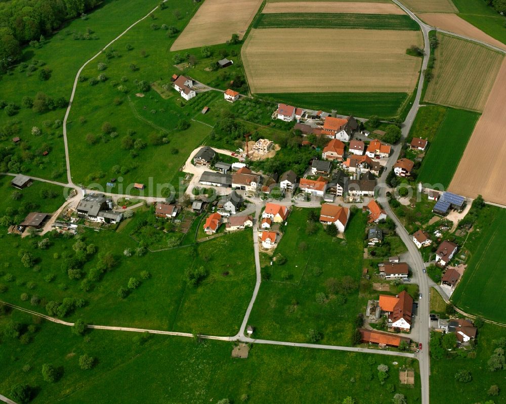 Aerial photograph Krapfenreut - Village - view on the edge of forested areas in Krapfenreut in the state Baden-Wuerttemberg, Germany