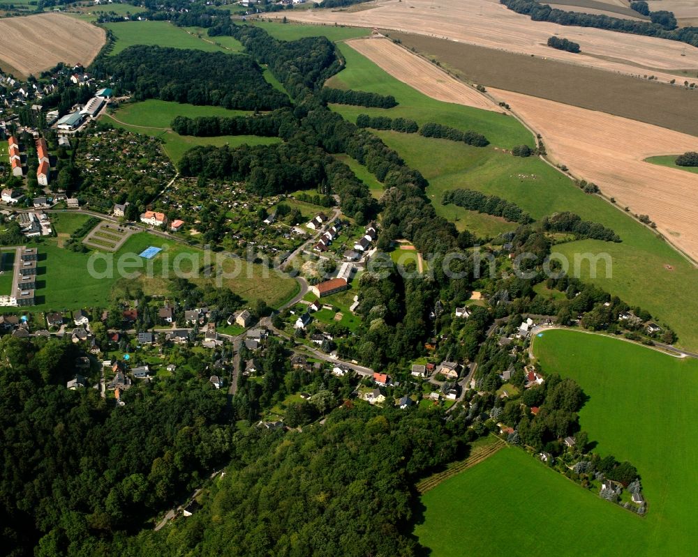 Aerial photograph Lichtenwalde - Village - view on the edge of forested areas in Lichtenwalde in the state Saxony, Germany