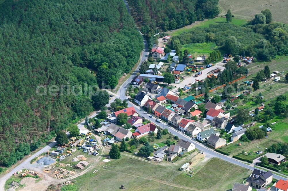 Aerial image Neu Stahnsdorf - Village - view on the edge of forested areas in Neu Stahnsdorf in the state Brandenburg, Germany