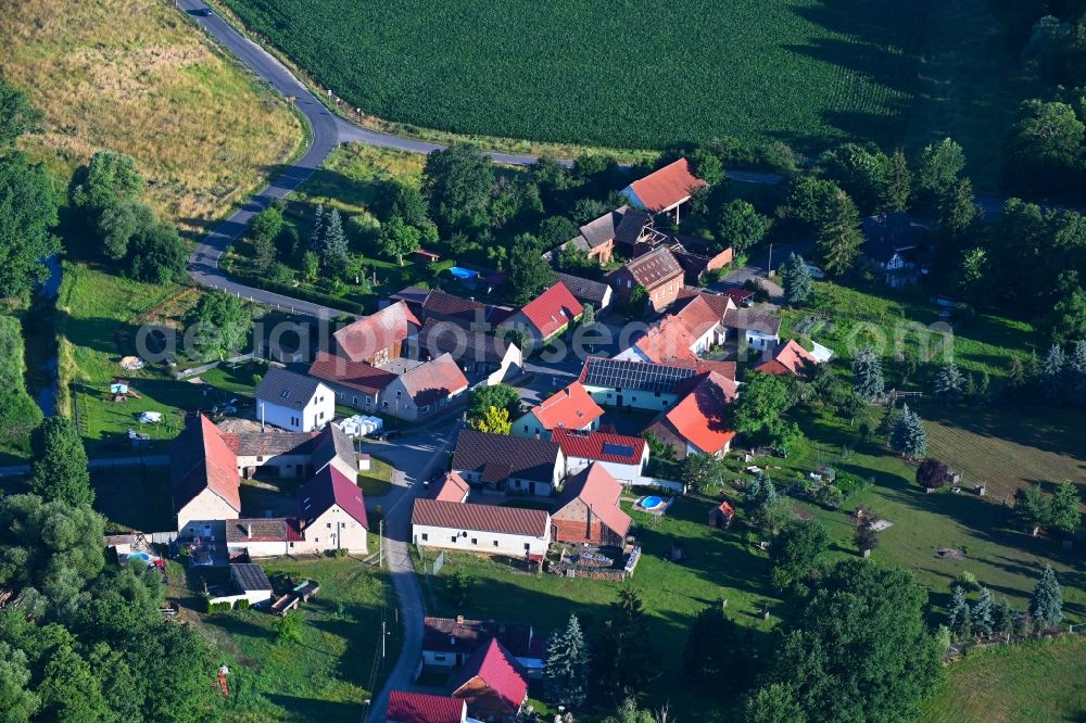 Neudeck from above - Village - view on the edge of forested areas in Neudeck in the state Brandenburg, Germany