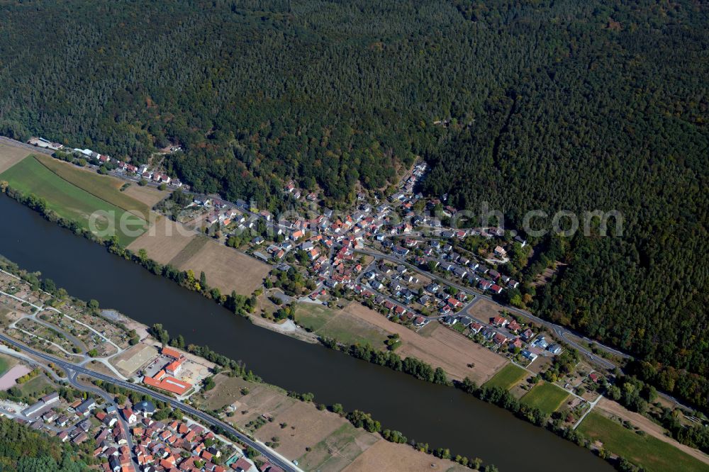 Aerial photograph Pflochsbach - Village - view on the edge of forested areas in Pflochsbach in the state Bavaria, Germany