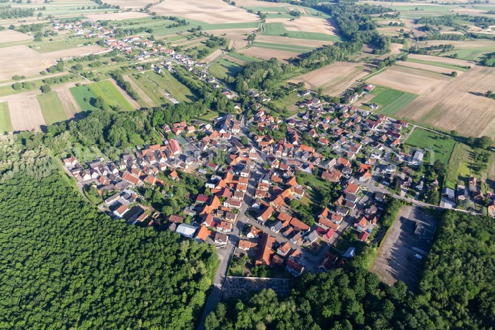 Aerial photograph Schaffhouse-pres-Seltz - Village - view on the edge of forested areas in Schaffhouse-pres-Seltz in Grand Est, France