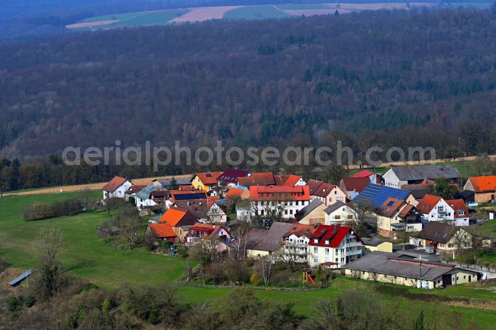 Aerial photograph Schreckhof - Village - view on the edge of forested areas in Schreckhof in the state Baden-Wuerttemberg, Germany