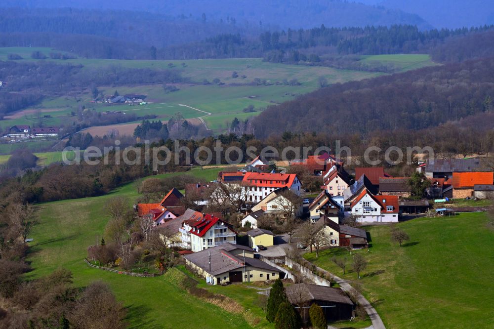 Schreckhof from the bird's eye view: Village - view on the edge of forested areas in Schreckhof in the state Baden-Wuerttemberg, Germany