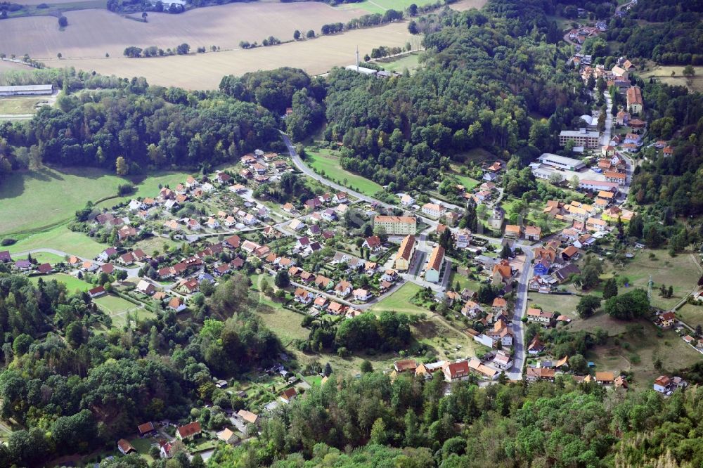 Aerial photograph Sülzhayn - Village - view on the edge of forested areas in Suelzhayn in the state Thuringia, Germany