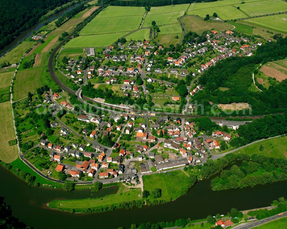 Aerial image Speele - Village - view on the edge of forested areas in Speele in the state Lower Saxony, Germany