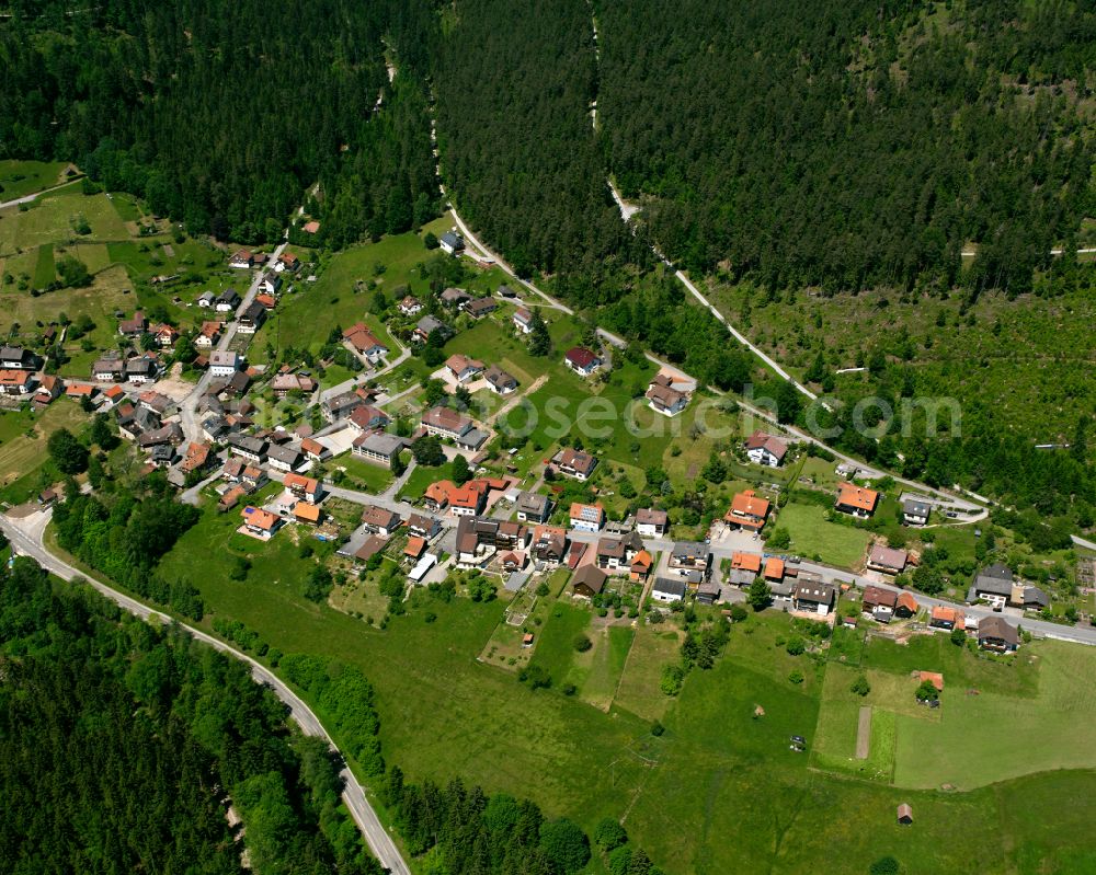 Aerial image Sprollenhaus - Village - view on the edge of forested areas in Sprollenhaus in the state Baden-Wuerttemberg, Germany