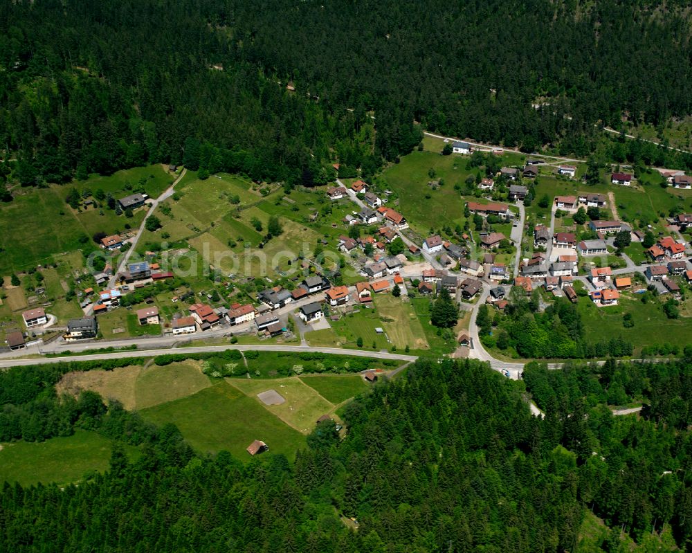 Aerial photograph Sprollenhaus - Village - view on the edge of forested areas in Sprollenhaus in the state Baden-Wuerttemberg, Germany