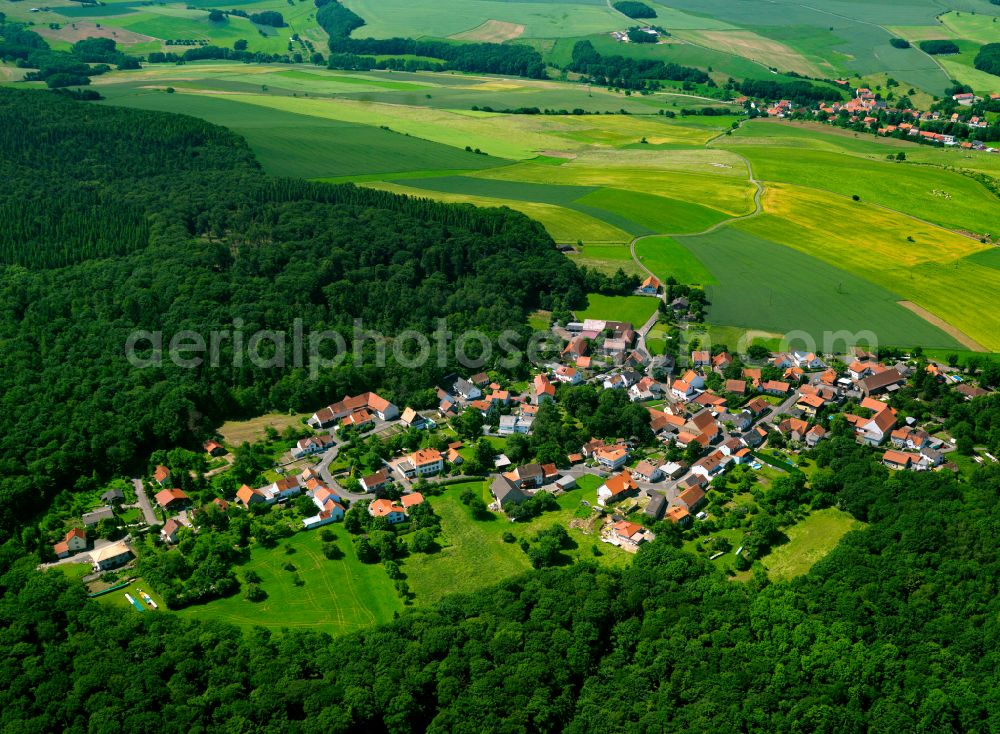 Aerial image Stahlberg - Village - view on the edge of forested areas in Stahlberg in the state Rhineland-Palatinate, Germany