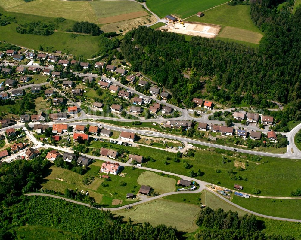 Aerial photograph Sulz am Eck - Village - view on the edge of forested areas in Sulz am Eck in the state Baden-Wuerttemberg, Germany