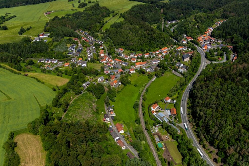 Aerial photograph Thalitter - Village - view on the edge of forested areas in Thalitter in the state Hesse, Germany