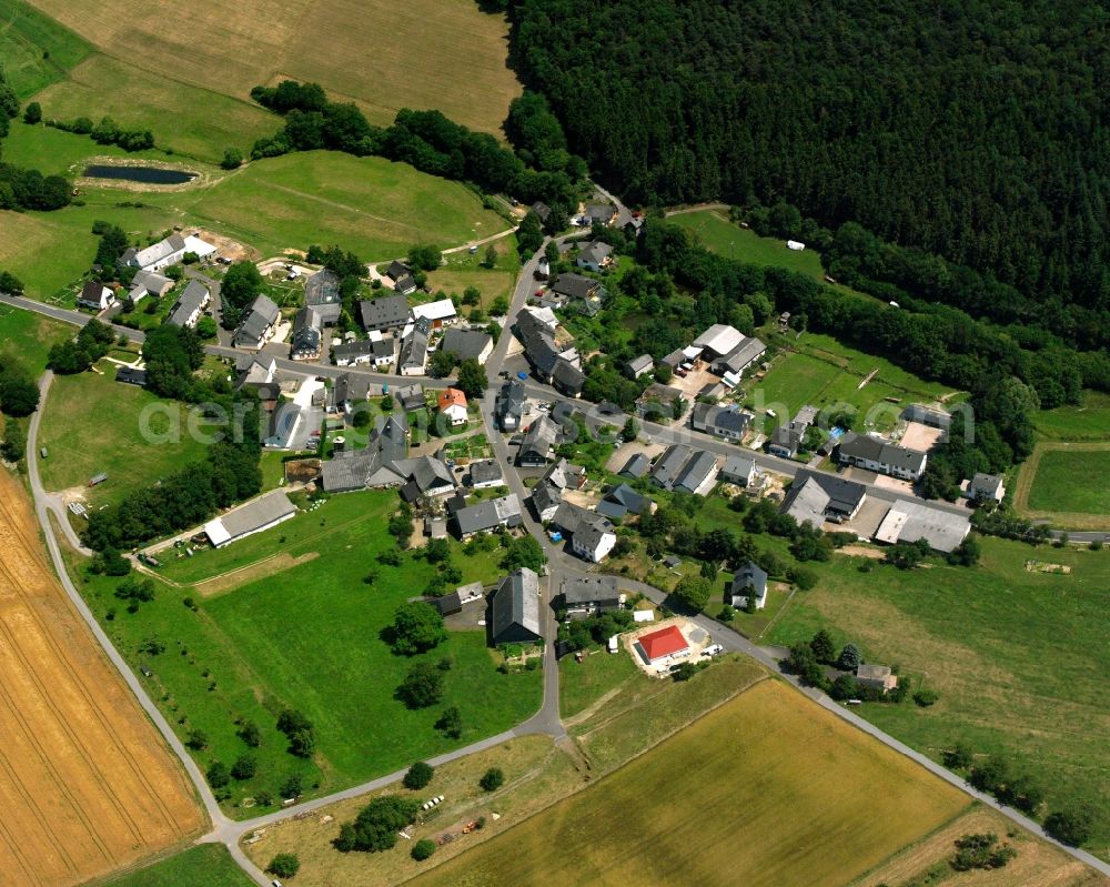 Aerial photograph Weiden - Village - view on the edge of forested areas in Weiden in the state Rhineland-Palatinate, Germany