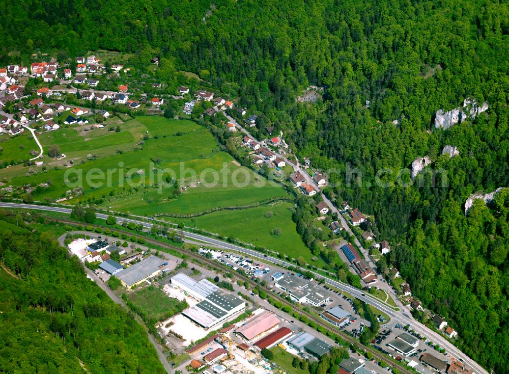 Weiler from above - Village - view on the edge of forested areas in Weiler in the state Baden-Wuerttemberg, Germany