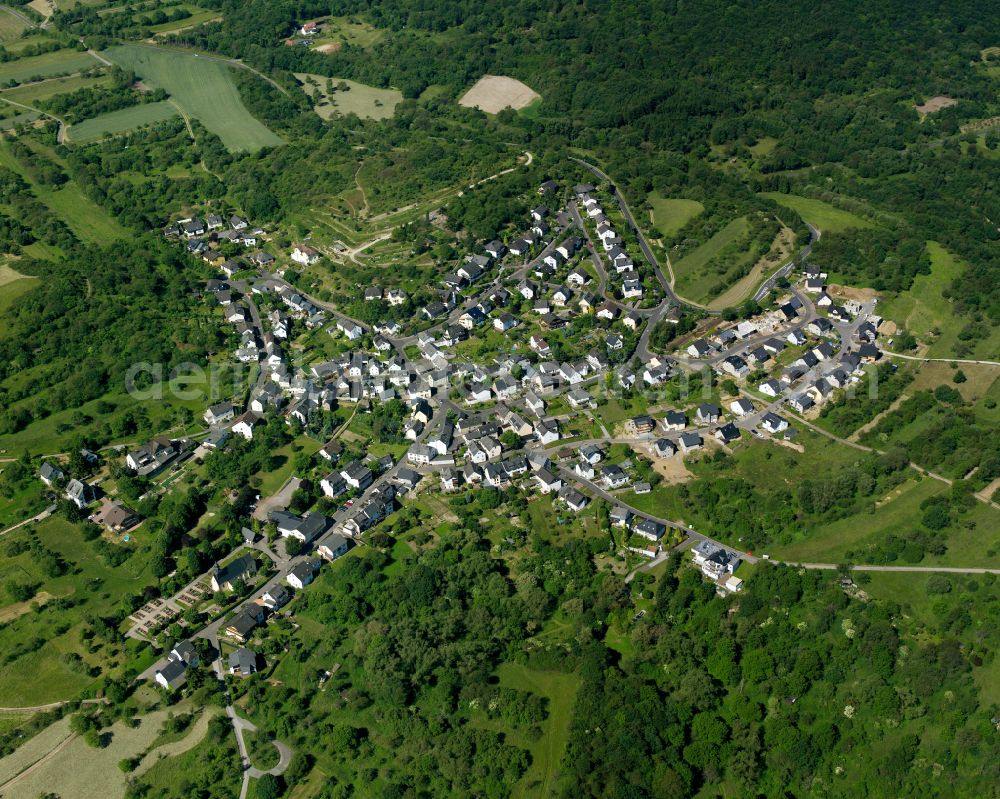 Aerial image Weiler - Village - view on the edge of forested areas in Weiler in the state Rhineland-Palatinate, Germany