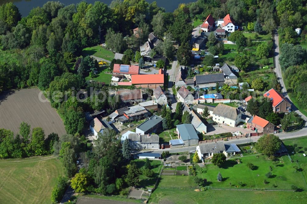 Rattmannsdorf from above - Village view in Rattmannsdorf in the state Saxony-Anhalt, Germany