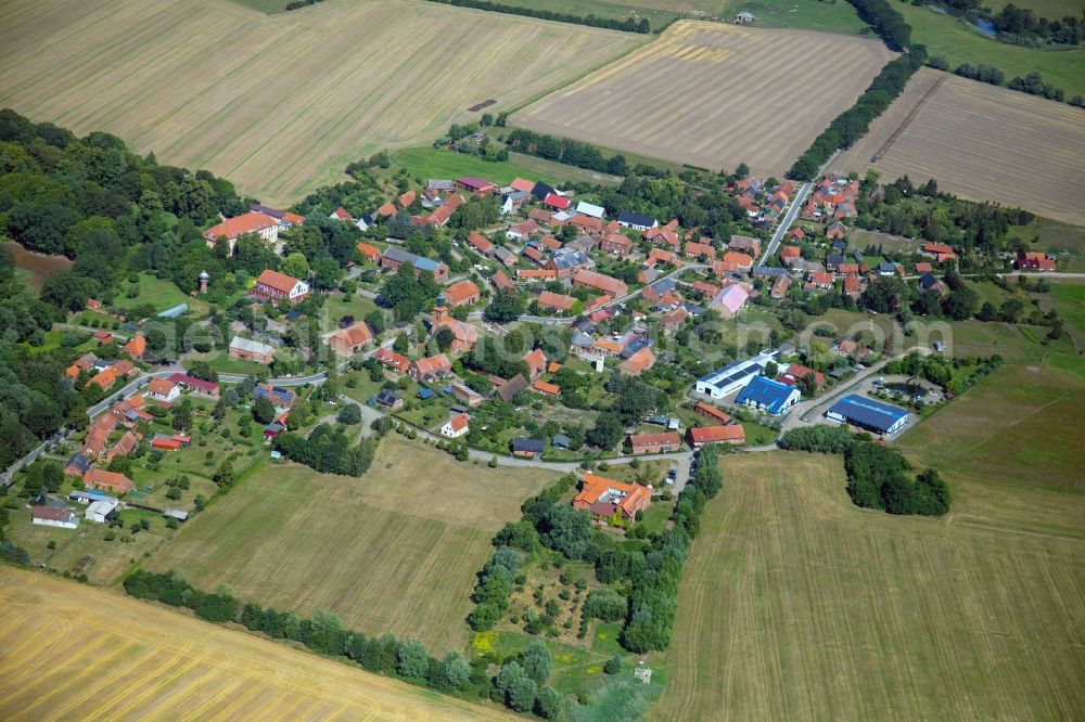 Aerial photograph Rühstädt - Village view in Ruehstaedt in the state Brandenburg, Germany
