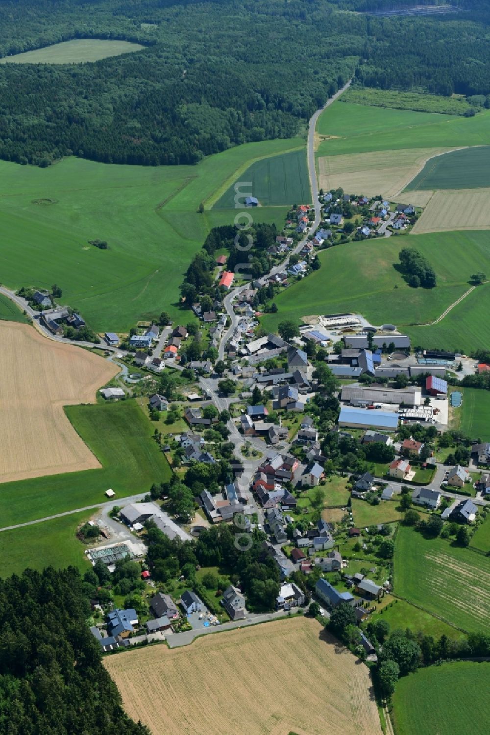 Aerial image Schlegel - Village view in Schlegel in the state Bavaria, Germany